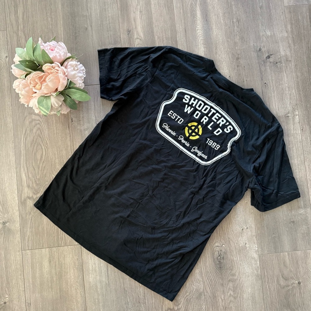Men's Shooters World Gun Range Black‎ Graphic T